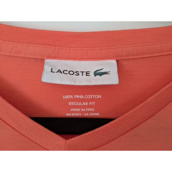 Lacoste Men's Casual Shirt Pima Cotton Jersey Short Sleeve T-shirt Size Large - Picture 6 of 12